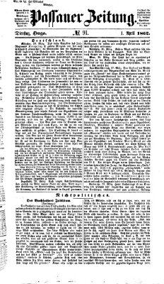 Passauer Zeitung Dienstag 1. April 1862