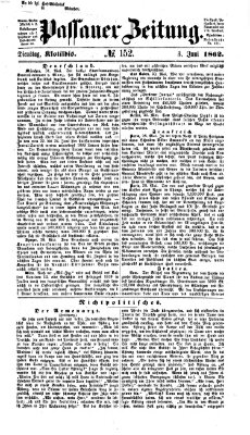 Passauer Zeitung Dienstag 3. Juni 1862