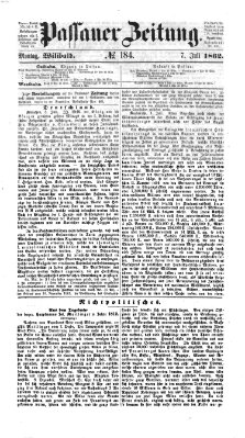 Passauer Zeitung Montag 7. Juli 1862