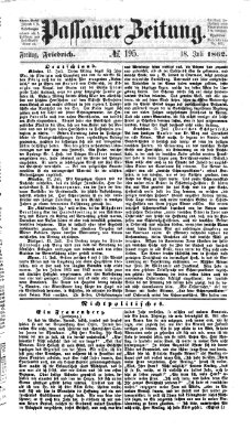 Passauer Zeitung Freitag 18. Juli 1862