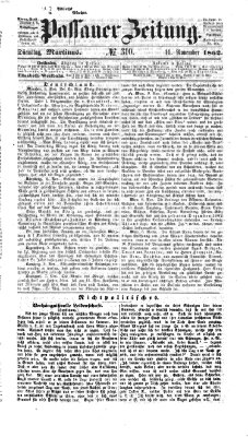 Passauer Zeitung Dienstag 11. November 1862