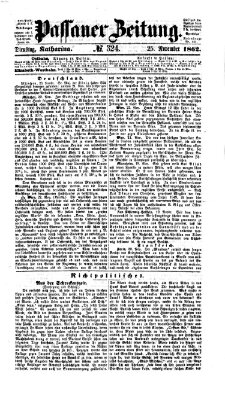 Passauer Zeitung Dienstag 25. November 1862