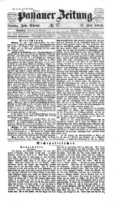 Passauer Zeitung Dienstag 27. Januar 1863