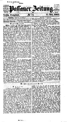 Passauer Zeitung Sonntag 15. März 1863