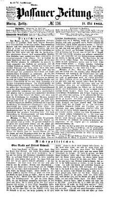 Passauer Zeitung Montag 18. Mai 1863