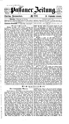 Passauer Zeitung Samstag 19. September 1863