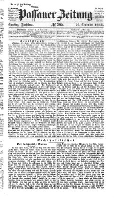 Passauer Zeitung Samstag 26. September 1863