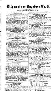 Passauer Zeitung Sonntag 31. Januar 1864