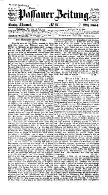 Passauer Zeitung Montag 7. März 1864