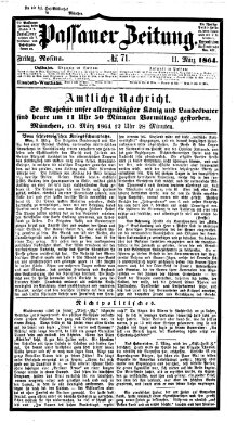 Passauer Zeitung Freitag 11. März 1864