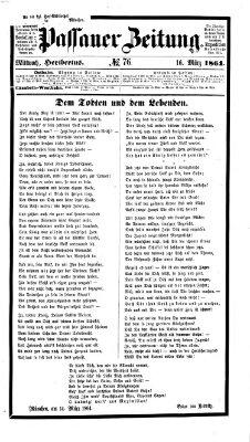 Passauer Zeitung Mittwoch 16. März 1864
