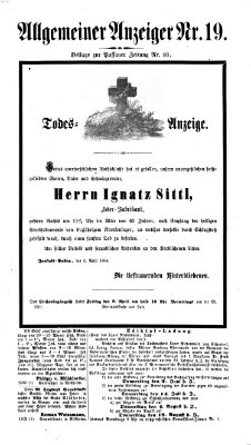 Passauer Zeitung Freitag 8. April 1864