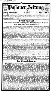 Passauer Zeitung Freitag 15. April 1864