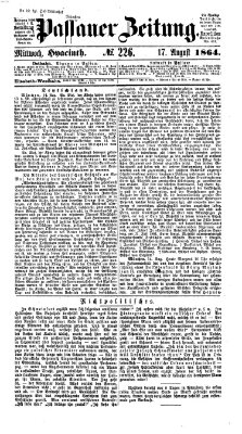 Passauer Zeitung Mittwoch 17. August 1864
