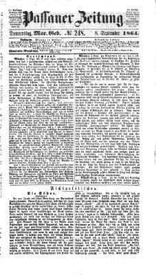 Passauer Zeitung Donnerstag 8. September 1864