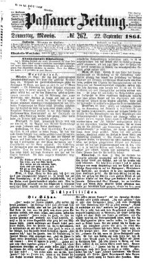 Passauer Zeitung Donnerstag 22. September 1864