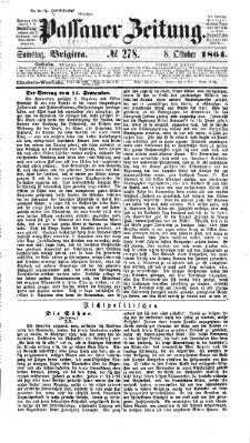 Passauer Zeitung Samstag 8. Oktober 1864