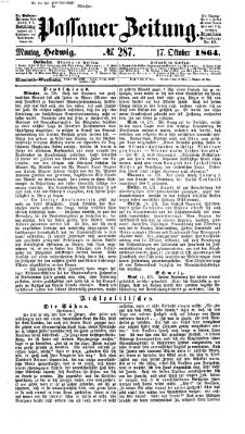 Passauer Zeitung Montag 17. Oktober 1864