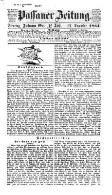 Passauer Zeitung Dienstag 27. Dezember 1864