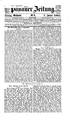 Passauer Zeitung Sonntag 8. Januar 1865