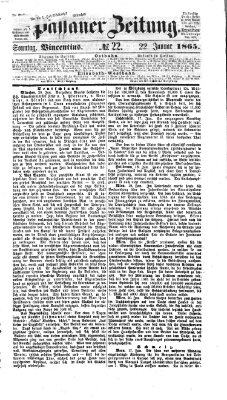 Passauer Zeitung Sonntag 22. Januar 1865