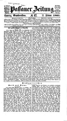 Passauer Zeitung Samstag 11. Februar 1865