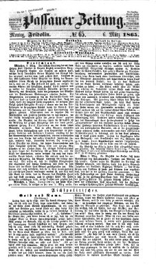Passauer Zeitung Montag 6. März 1865