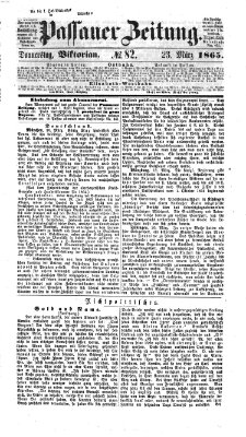Passauer Zeitung Donnerstag 23. März 1865
