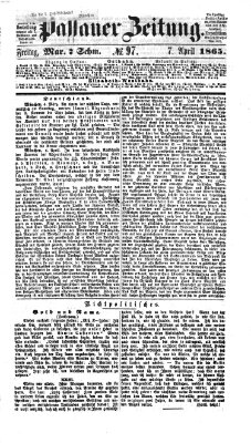 Passauer Zeitung Freitag 7. April 1865