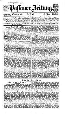 Passauer Zeitung Sonntag 4. Juni 1865