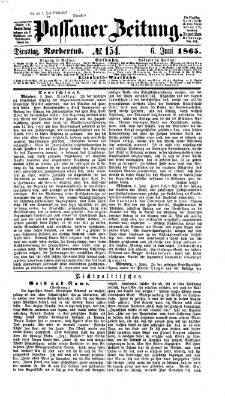 Passauer Zeitung Dienstag 6. Juni 1865