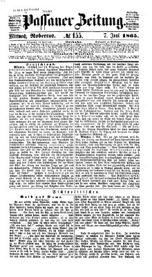 Passauer Zeitung Mittwoch 7. Juni 1865