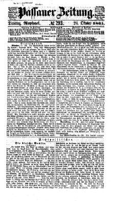Passauer Zeitung Dienstag 24. Oktober 1865