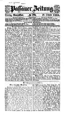 Passauer Zeitung Sonntag 29. Oktober 1865