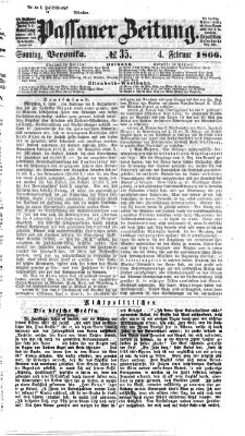Passauer Zeitung Sonntag 4. Februar 1866