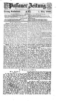 Passauer Zeitung Sonntag 4. März 1866
