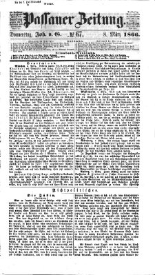 Passauer Zeitung Donnerstag 8. März 1866