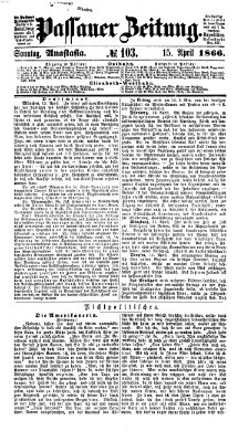Passauer Zeitung Sonntag 15. April 1866