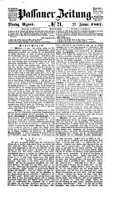 Passauer Zeitung Montag 21. Januar 1867