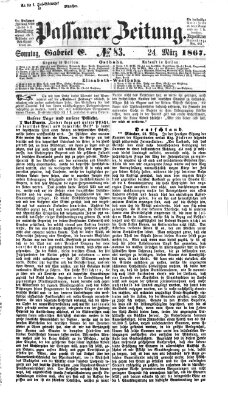 Passauer Zeitung Sonntag 24. März 1867