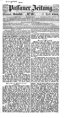 Passauer Zeitung Mittwoch 17. April 1867