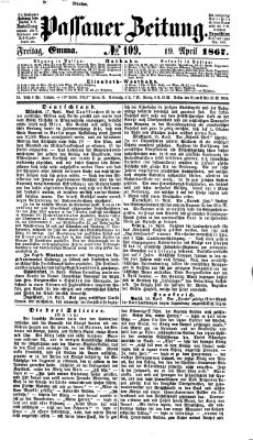 Passauer Zeitung Freitag 19. April 1867