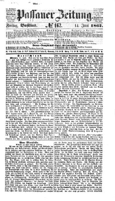 Passauer Zeitung Freitag 14. Juni 1867