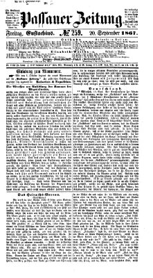 Passauer Zeitung Freitag 20. September 1867