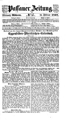 Passauer Zeitung Mittwoch 26. Februar 1868