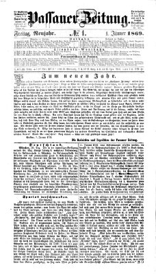 Passauer Zeitung Freitag 1. Januar 1869