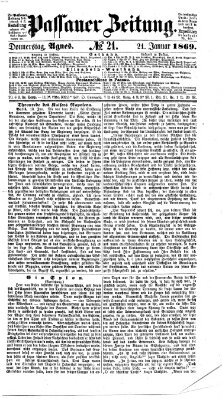 Passauer Zeitung Donnerstag 21. Januar 1869