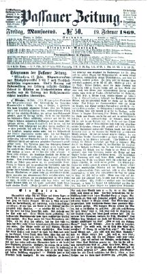 Passauer Zeitung Freitag 19. Februar 1869
