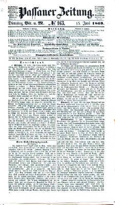 Passauer Zeitung Dienstag 15. Juni 1869