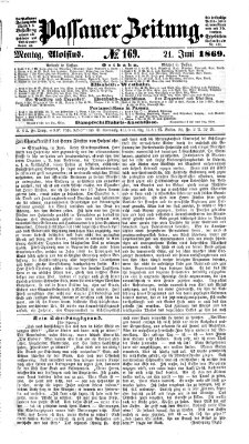Passauer Zeitung Montag 21. Juni 1869